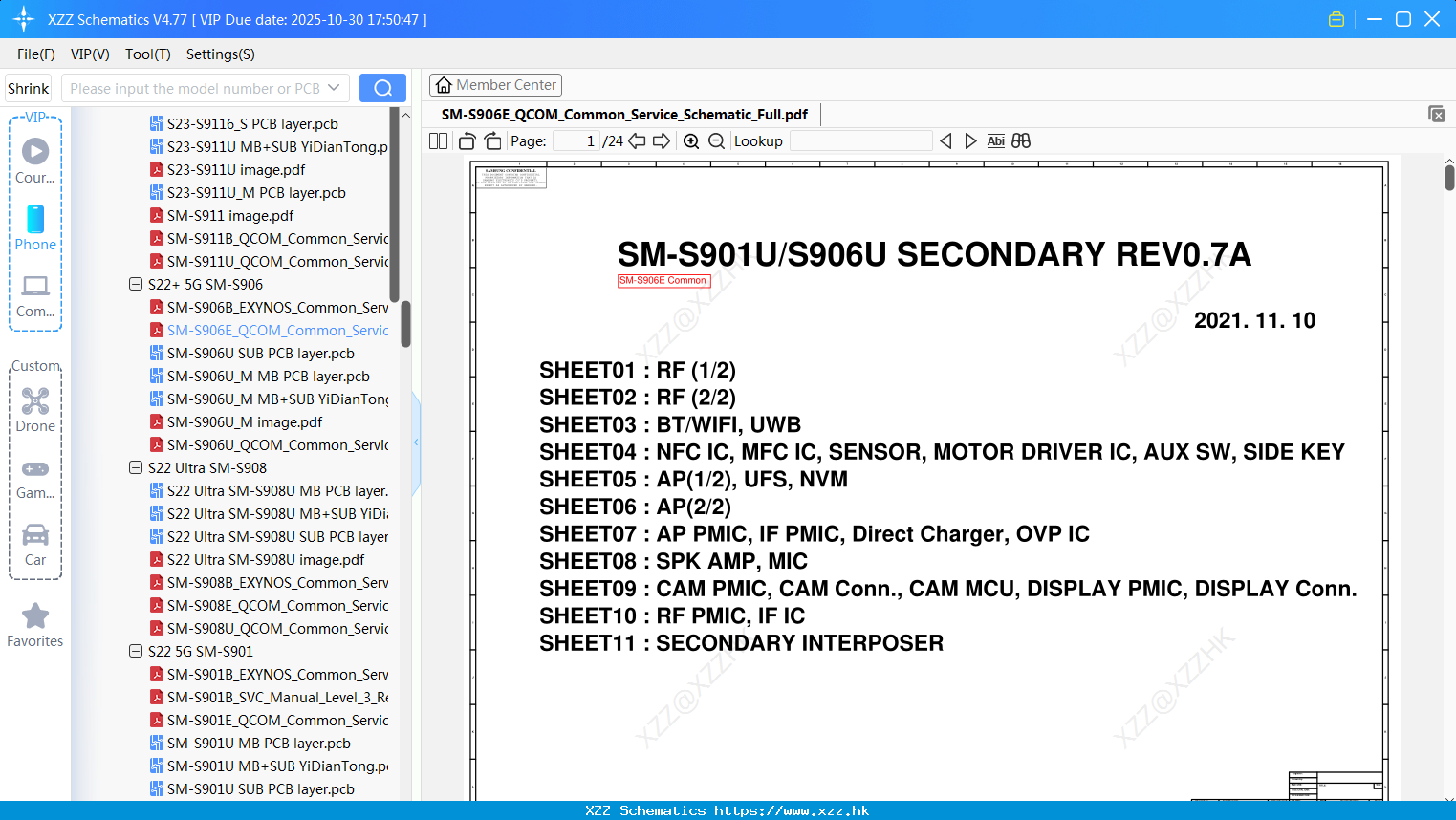 Samsung SM-S906E_QCOM_Common_Service_Schematic_Full